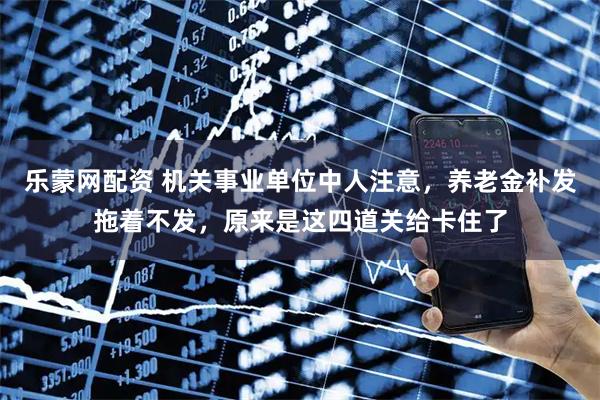 乐蒙网配资 机关事业单位中人注意，养老金补发拖着不发，原来是这四道关给卡住了